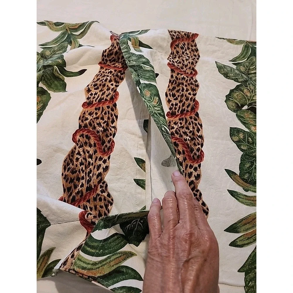 Decorator KING SHAM Anju Woodridge‎ Tropical Jungle Leopard Print PALM BEACH